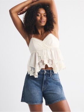 Abercrombie & Fitch High-Rise Dad Jean Shorts